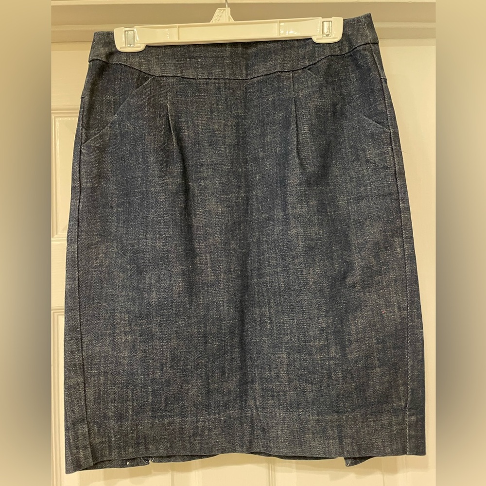 EUC J. Crew denim pencil skirt